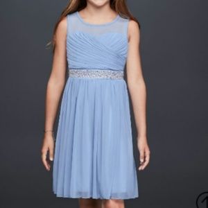 Illusion Mesh Dress with Gem Belt Girls 14